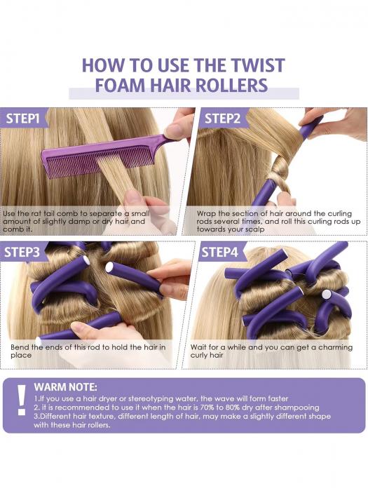 Home Use Hair Styling Tool Heatless Curling Rod Headband Sponge Hair Curler Curling Iron