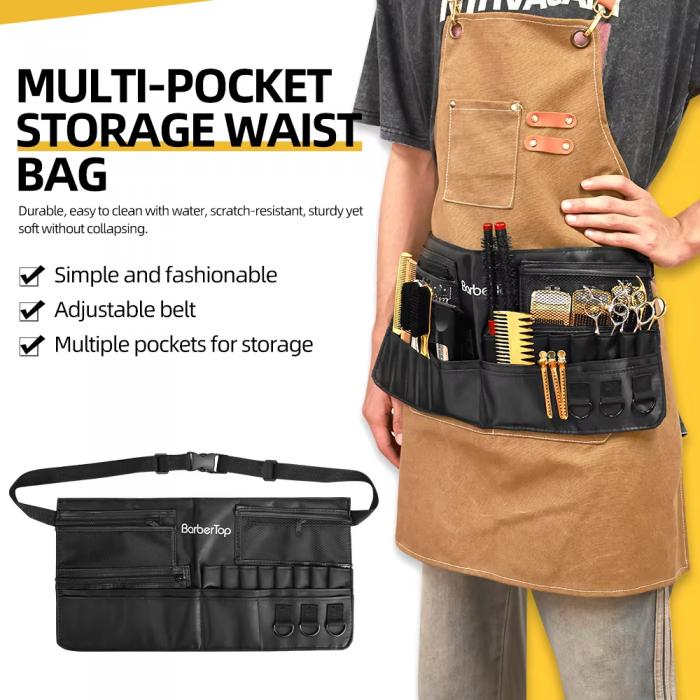 Portable Mobile Barber Tool Belt Lightweight Hair Stylist Waist Bag Hairdresser Half Waist Apron