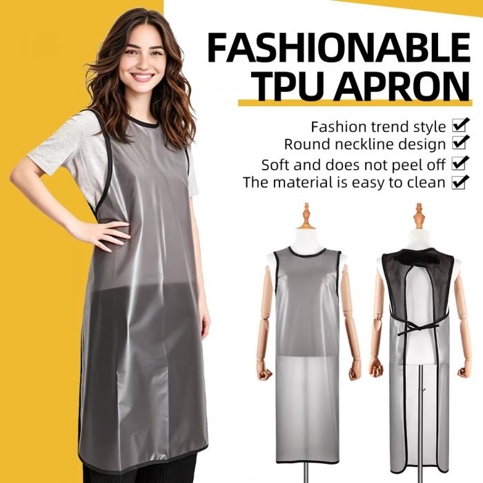 Multi-purpose Clear TPU Apron for Hairdressing Pet Grooming Kitchen Protective Work Apron