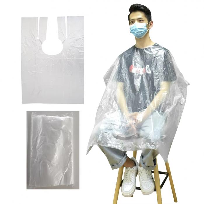 Barber Cape Disposable Plastic Haircut Gown Barber Popular Hairdressing Disposable Hair Cutting 150120cm