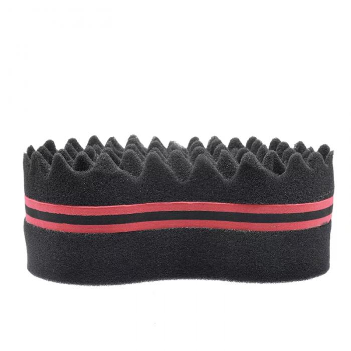 Brand Double Sided Wave-shaped Sponge Brushes Multi-holes Side Braid Twist Hair Curl Wave Hair Sponge Brush