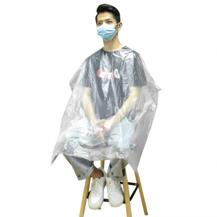 Barber Cape Disposable Plastic Haircut Gown Barber Popular Hairdressing Disposable Hair Cutting 150120cm
