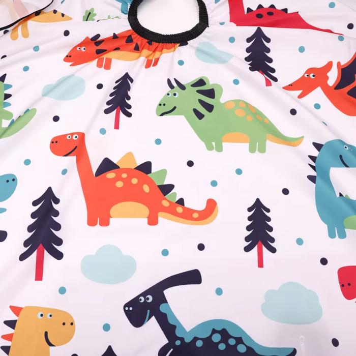 Kids Waterproof Polyester Comfortable Hairdressing Cape Children Salon Hair Wrap Dyeing Haircutting Cartoon Cloth Styling Tools