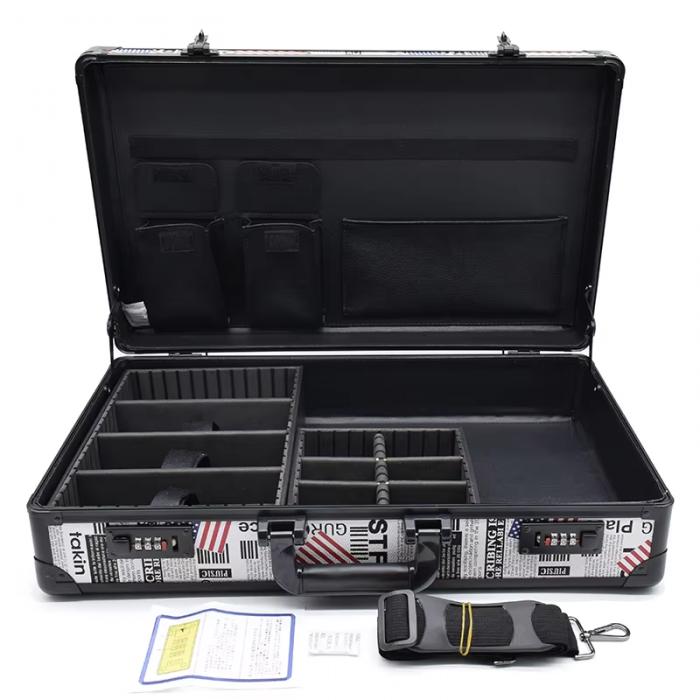 Professional Salon Tool Password Tools Storage Bag Aluminum Carry Case with Lock Large Capacity Barber Case
