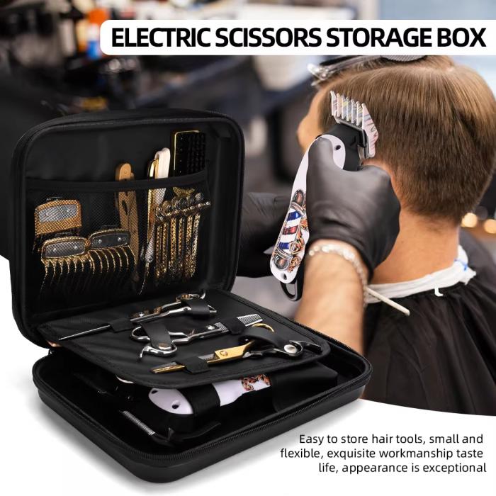 Beauty Salon Electric Scissors Storage Box Durable Portable Makeup Case Suitcase Barber Tools Organizer