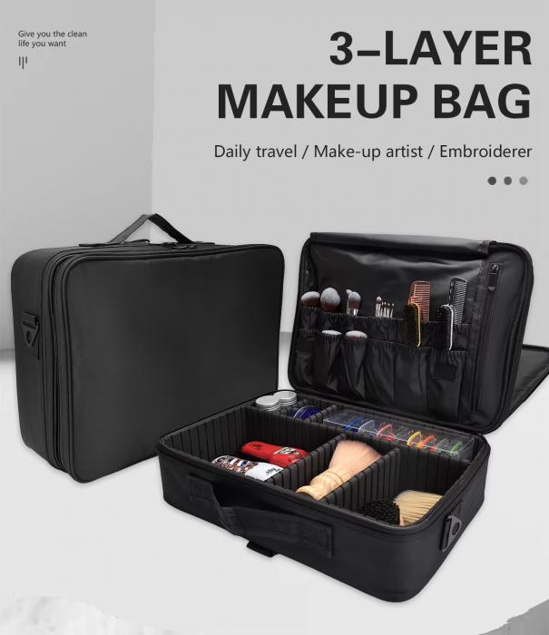 BARBERMAX Barber Carrying Bag-Large Travel Case for Clippers Scissors & Supplies Organizer