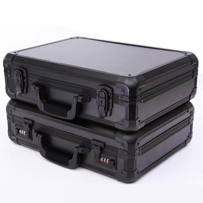 Professional Gold Aluminum Barber Tool Box Salon Hairdressing Suitcase Storage Travel Case