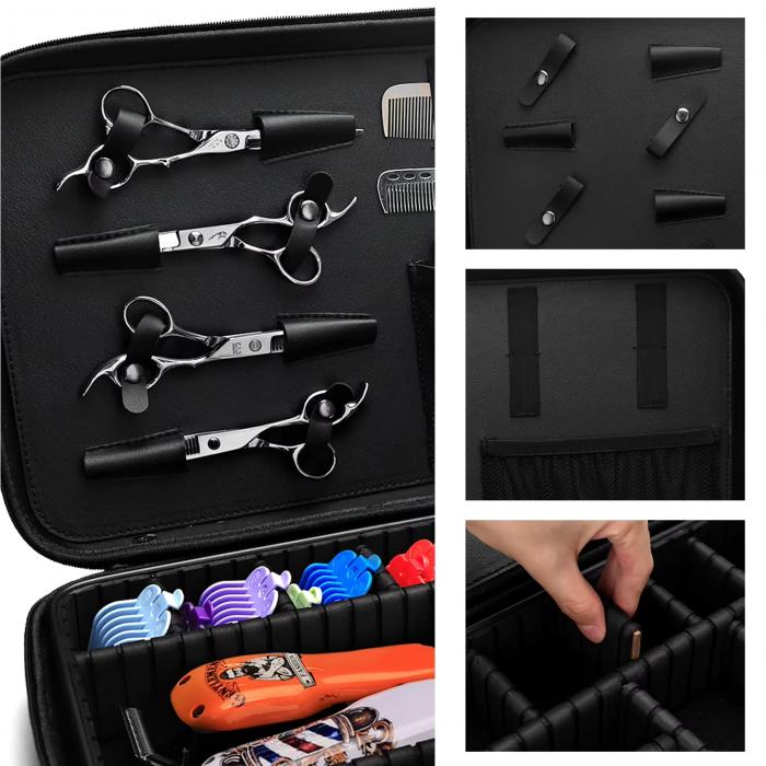 Hard Travel Case for Hair Clippers Trimmer & Salon Tools-Professional Salon Tool Storage Case (Black)