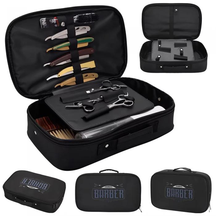 Black Barber Bag Hairdressing Tools Storage Carrying Large Capacity Hair Stylist Organizer Bag