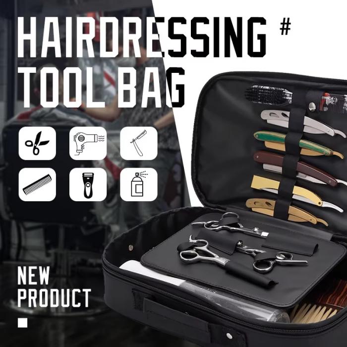 Black Barber Bag Hairdressing Tools Storage Carrying Large Capacity Hair Stylist Organizer Bag