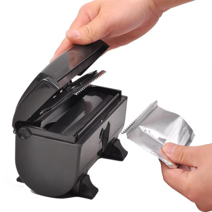 Spot Hairdressing Aluminum Foil Cutter Salon Nail Art TinFoil Storage Box Decoration Perm Tin Foil Dispenser Barber Accessories