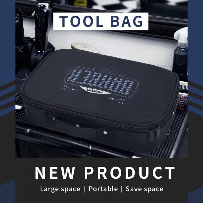 Black Barber Bag Hairdressing Tools Storage Carrying Large Capacity Hair Stylist Organizer Bag